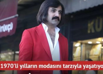1970´li yılların modasını tarzıyla yaşatıyor! Gören bir daha bakıyor