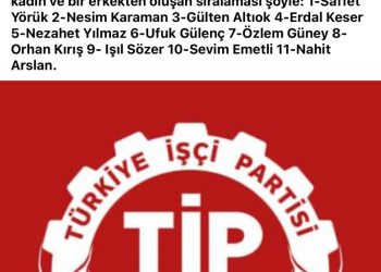 TİP Kuşadası Meclis Listesi Sosyal Medya’dan sızdı