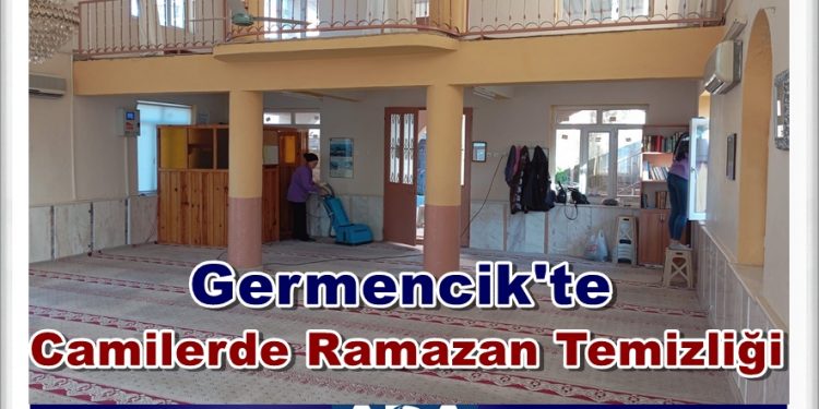 Germencik’te Camilerde Ramazan temizliği