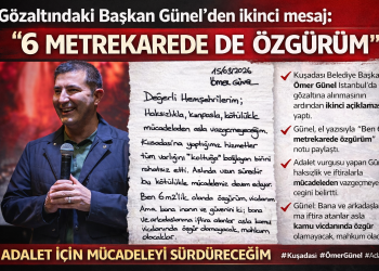 Başkan Günel’den ikinci mesaj: “6 metrekarede de özgürüm”